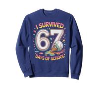 Cute I SOBREVIVED 67 DÍAS DE Escuela Humor 6 7 Bruh Gen Alpha Z Sudadera