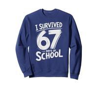 Cute I SOBREVIVED 67 DÍAS DE Escuela Humor 6 7 Bruh Gen Alpha Z Sudadera