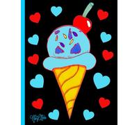 Cute Ice Cream Cone, 150 Lined Page, 8x11 Page, Notebook Perfect For School, Learning And Note-Taking: Created With Hand-Drawn Art By: Artist Mary Elisabeth Linder @ MaryEMade