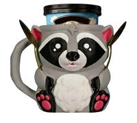 Cute Ice Cream Holder, Raccoon Can Cooler, 5.91x4.53x5.51 Inches Pint Container with Handle, Animal Drink Holder, Ice Cream Cooler with Sturdy Build, Coolers Holders for Summer and Beach