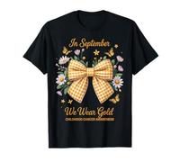 Cute In September We Wear Gold Childhood Cancer Awareness Camiseta