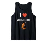 Cute Insect Centipede Minimalist Simple i Love Millipede Camiseta sin Mangas