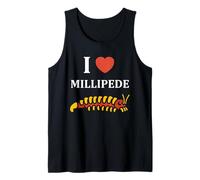 Cute Insect Centipede Minimalist Simple i Love Millipede Camiseta sin Mangas
