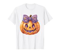 Cute Jack O Lantern with Purple Bow Halloween Camiseta