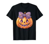 Cute Jack O Lantern with Purple Bow Halloween Camiseta
