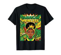 Cute Jamaican Princess Caribbean Afro Girl Cown Camiseta