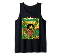 Cute Jamaican Princess Caribbean Afro Girl Cown Camiseta sin Mangas