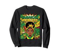 Cute Jamaican Princess Caribbean Afro Girl Cown Sudadera