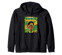 Cute Jamaican Princess Caribbean Afro Girl Cown Sudadera con Capucha