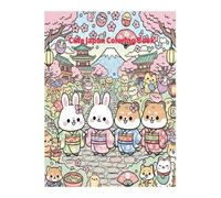 Cute Japan Coloring Book: Kawaii Japanese Culture and Cute Animals Coloring Pages for Kids, Teens, and Adults | Relieving and Cozy Smooth Bold Line Art Activities Pack