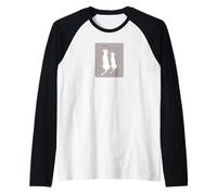 Cute Japanese “Daisuki/だいすき” Dog Line Art - Minimalist I L Camiseta Manga Raglan