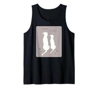 Cute Japanese “Daisuki/だいすき” Dog Line Art - Minimalist I L Camiseta sin Mangas