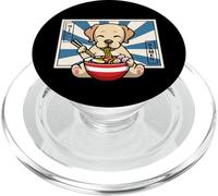 Cute Japanese Kawaii Ramen Noodles Yellow Labrador Retriever PopSockets PopGrip para MagSafe
