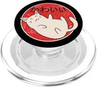 Cute Japanese Maneki Neko Cat Design, Kawaii Japanese Cat PopSockets PopGrip para MagSafe