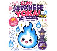 Cute Japanese Yokai Vol.4 Bold and Easy Coloring Book