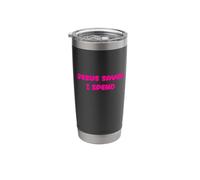 Cute Jesus Save, Yo gasto, Financiero, Compras, Cristiano Vaso térmico de acero inoxidable de doble pared