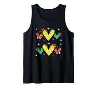 Cute Juneteenth Heart Pattern For Black Pride Women African Camiseta sin Mangas