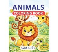 Cute Jungle Animals Coloring Book for Kids Ages 3-8: Adorable Safari Friends to Color and Enjoy