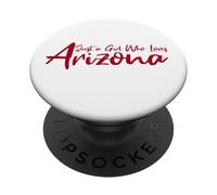 Cute, Just a Girl That Loves Arizona Women Teen Girls Tween PopSockets PopGrip Adhesivo