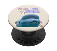 Cute Just A Girl Who Loves Belugas, Beluga Whale Enthusiast PopSockets PopGrip Adhesivo