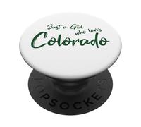 Cute Just a Girl Who Loves Colorado PopSockets PopGrip Adhesivo