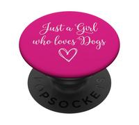 Cute Just a Girl Who Loves Dogs Cute Dog Mom Rescue Dog Mom PopSockets PopGrip Adhesivo
