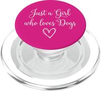 Cute Just a Girl Who Loves Dogs Cute Dog Mom Rescue Dog Mom PopSockets PopGrip para MagSafe