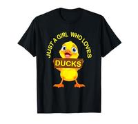 Cute Just A Girl Who Loves Ducks Animales Mujeres y Niñas Camiseta