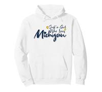 Cute Just A Girl Who Loves Michigan, Women's Girls Fun Sudadera con Capucha