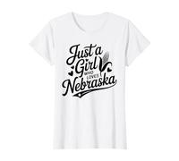 Cute Just A Girl Who Loves Nebraska, Women's Girls Tween Camiseta