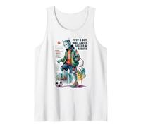 Cute Just Boy Who Loves Soccer & Robots Anime Game Robótica Camiseta sin Mangas