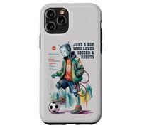 Cute Just Boy Who Loves Soccer & Robots Anime Game Robótica Carcasa para iPhone 11 Pro