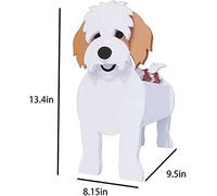 Cute Kava Bear Dog Planter Plant Pot,Animal Flower Planter Pot for Garden Decoration,Plant Container Holder for Outdoor Indoor,PVC Material Garden Decoration