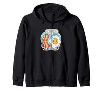 Cute Kawai Bacon Huevo Desayuno Mejores Amigos BFF Parejas Sudadera con Capucha