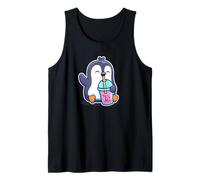 Cute Kawai Kids Boba Tea Bubble Tea Penguin Lover Camiseta sin Mangas
