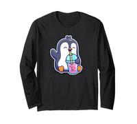 Cute Kawai Kids Boba Tea Bubble Tea Penguin Lover Manga Larga
