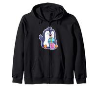 Cute Kawai Kids Boba Tea Bubble Tea Penguin Lover Sudadera con Capucha