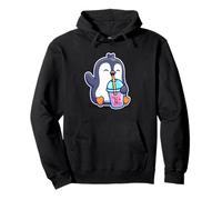 Cute Kawai Kids Boba Tea Bubble Tea Penguin Lover Sudadera con Capucha