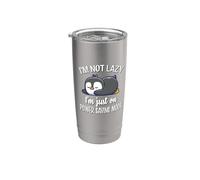Cute Kawai Kids Girls Womens Lazy Power Saving Penguin Lover Vaso térmico de acero inoxidable de doble pared