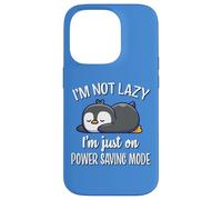 Cute Kawai Kids Lazy Power Saving Penguin Lover Carcasa para iPhone 14 Pro