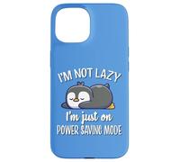 Cute Kawai Kids Lazy Power Saving Penguin Lover Carcasa para iPhone 15