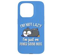 Cute Kawai Kids Lazy Power Saving Penguin Lover Carcasa para iPhone 15 Pro