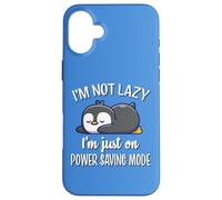 Cute Kawai Kids Lazy Power Saving Penguin Lover Carcasa para iPhone 16 Plus