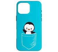 Cute Kawai Kids Mens Womens Pocket Penguin Lover Carcasa para iPhone 16 Pro MAX