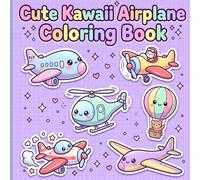 Cute Kawaii Airplane Coloring Book: The perfect addition to your coloring collection featuring adorable high-flying aircraft and sweet aviation scenes for kids.
