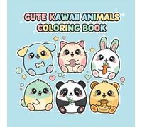 Cute Kawaii Animals: Coloring Book for Kids Ages 3-7 Big-Eyed Animals • Simple & Fun Coloring Pages • Easy Designs for Little Hands