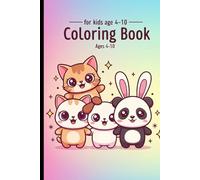 Cute Kawaii Animals Coloring Book for Kids Ages 4-10: Fun, Easy & Relaxing Animal Coloring Pages for Boys & Girls | 66 Super Cute Designs