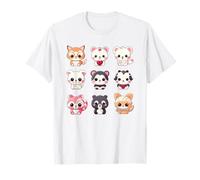 Cute Kawaii Animals Set Chibi Anime Multiple Pet Lover Camiseta