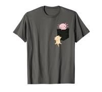 Cute Kawaii Axolotl Pocket Xolotl Japanese Aesthetic Camiseta
