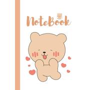 Cute Kawaii Bear Aesthetic Notebook: 8.5 x 11 Large College Ruled Journal for Girls, Teens, and Students | 100 Pages Creamy Peach & White Minimalist ... Perfect for School, Note-Taking, and Gifting